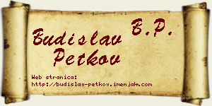 Budislav Petkov vizit kartica